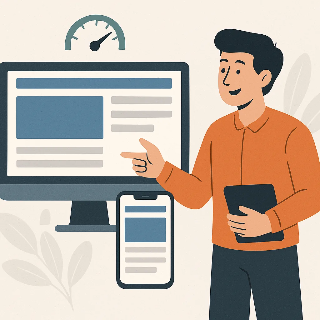Trang web với tốc độ tải nhanh, không chữ, không logo, không mặt người