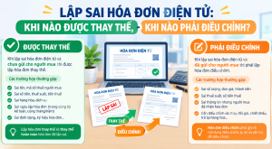 Lập sai hóa đơn điện tử: Khi nào được thay thế, khi nào phải điều chỉnh?